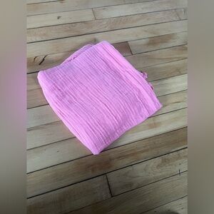 Aden + Anais pink muslin infant cotton swaddle blanket